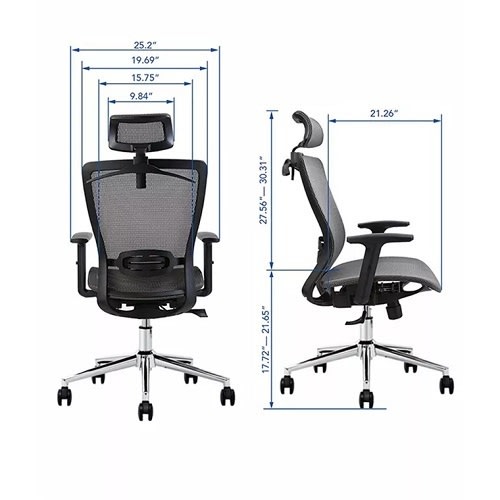 Office chair seat height 65cm outlet
